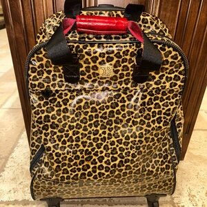 Brighton Red and Leopard Print Weekender